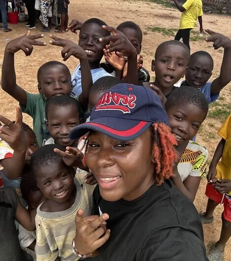 ExGlo volunteer working in community